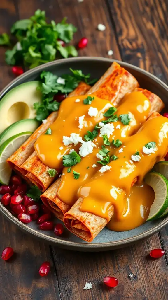 sweet potato black bean enchiladas