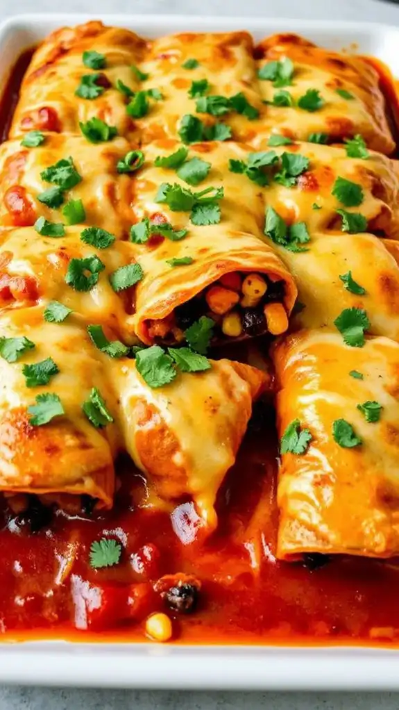 sweet potato black bean enchiladas
