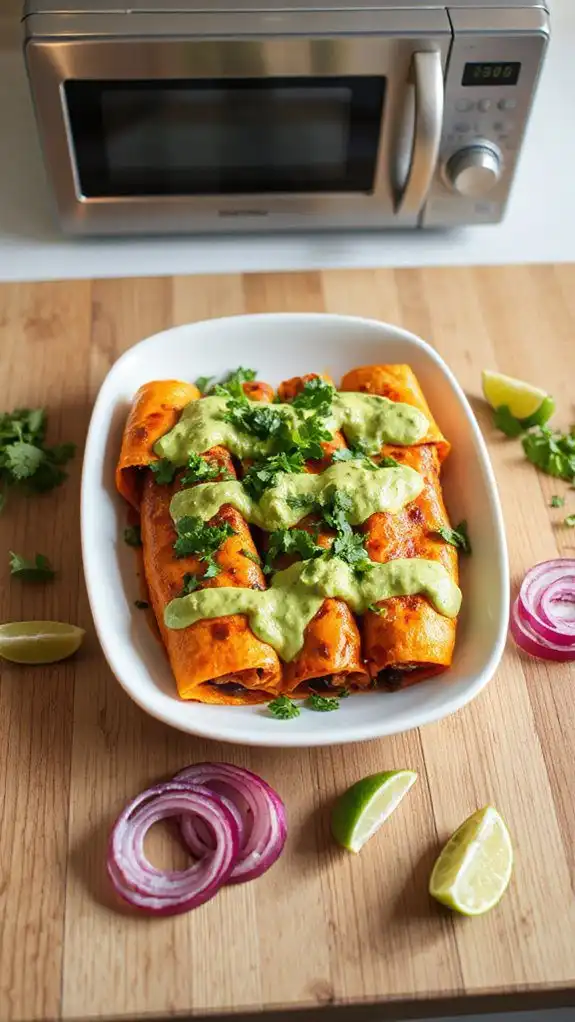 sweet potato black bean enchiladas