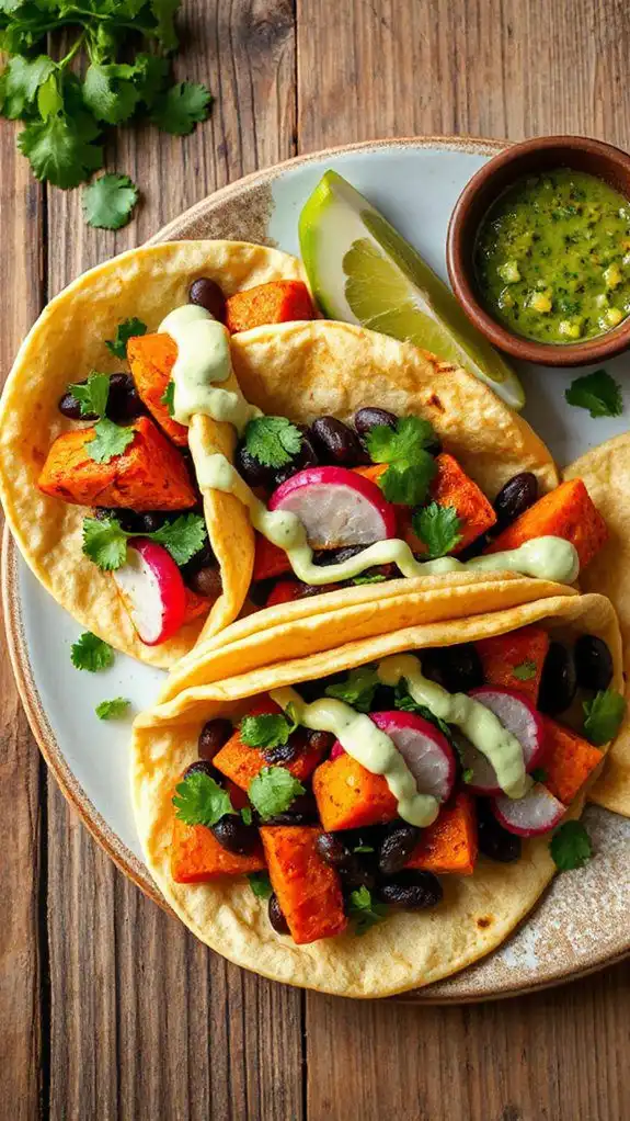 sweet potato black bean tacos