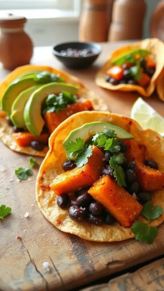 sweet potato black bean tacos