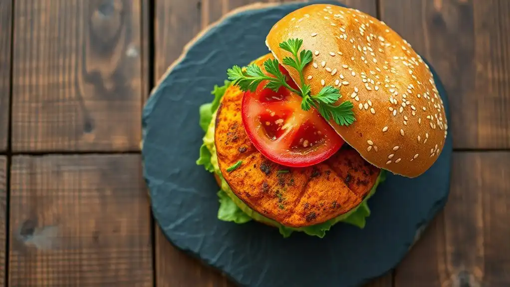 sweet potato chickpea burger