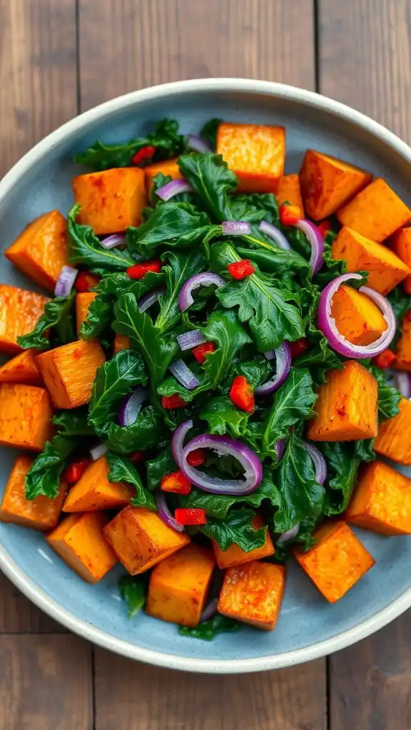 sweet potato kale dish