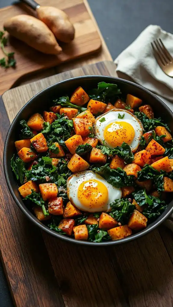 sweet potato kale hash