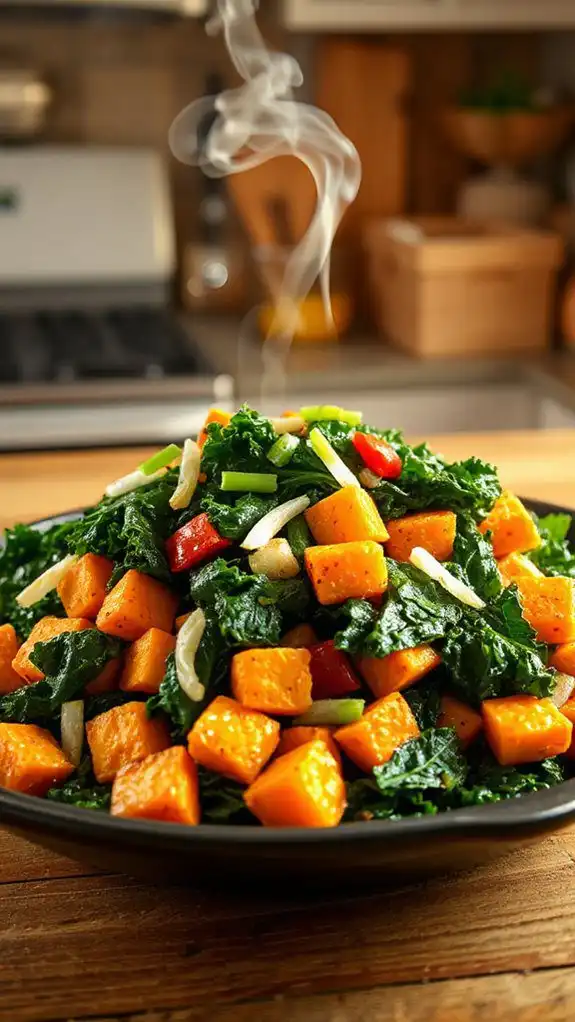 sweet potato kale hash