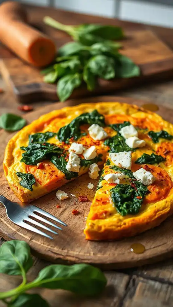 sweet potato spinach frittata