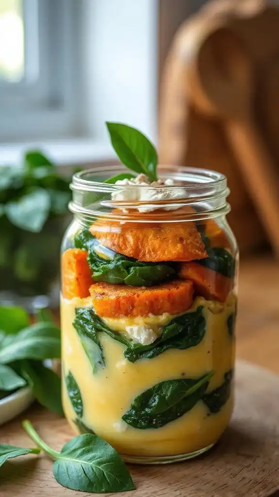 sweet potato spinach frittata