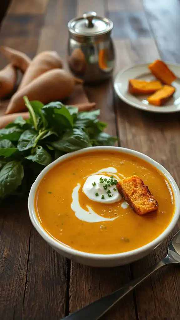 sweet potato spinach soup sweet potato spinach soup