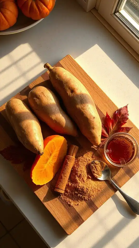 sweet potatoes with maple cinnamon