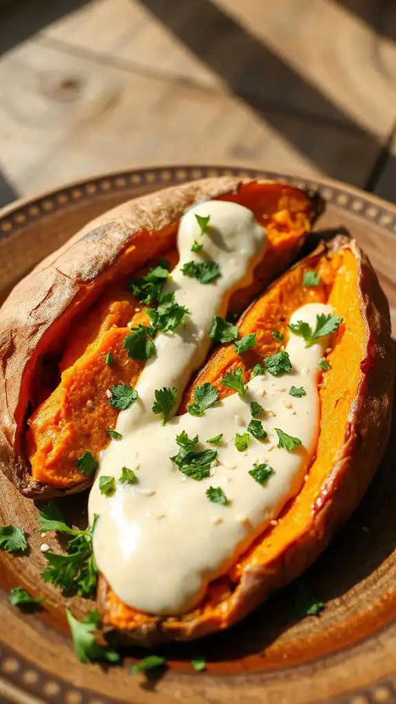 sweet potatoes with tahini sweet potatoes with tahini