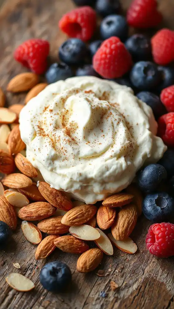 sweet ricotta with almonds