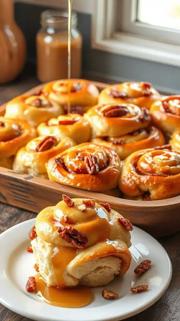 sweet rolls with bacon