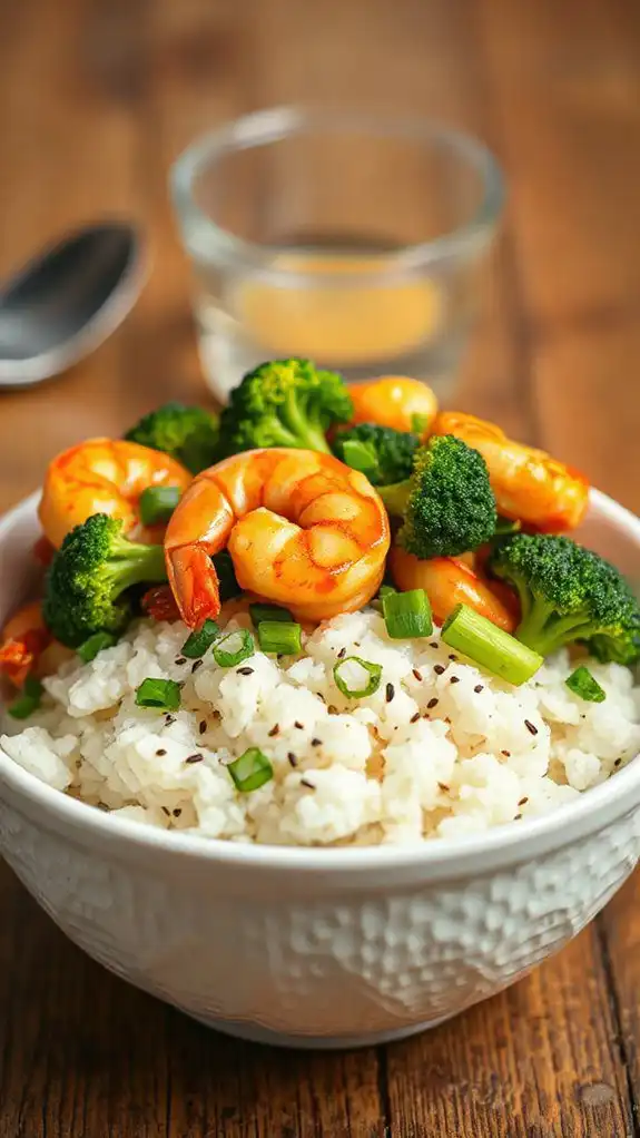 sweet shrimp with broccoli