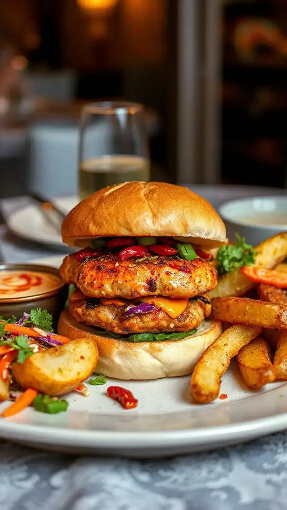 szechuan peppercorn chicken burger