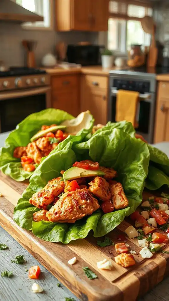 taco chicken lettuce wraps