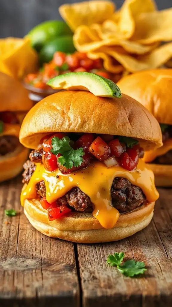 taco flavored hamburger patties