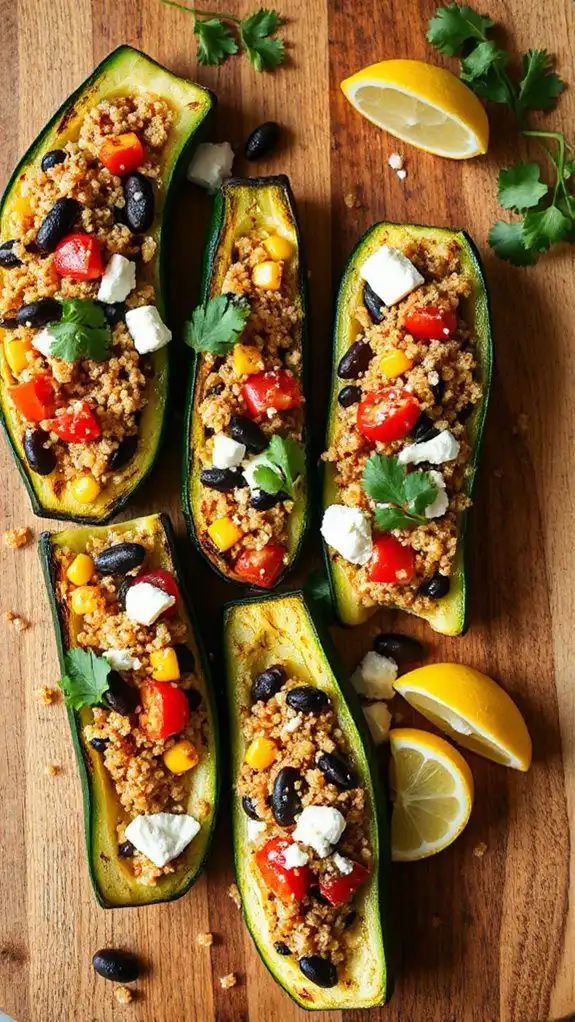 taco flavored stuffed zucchini boats