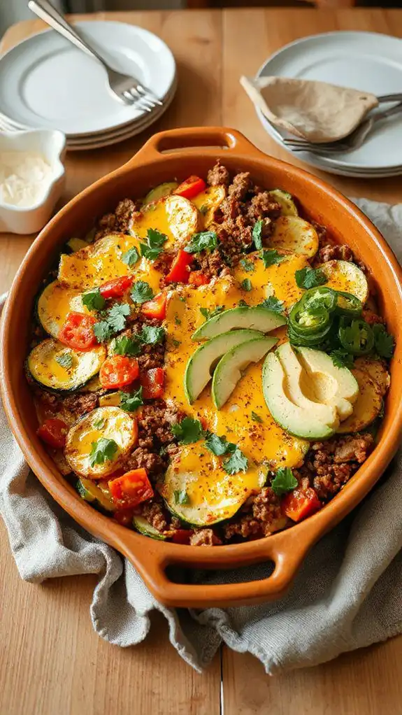 taco flavored zucchini casserole
