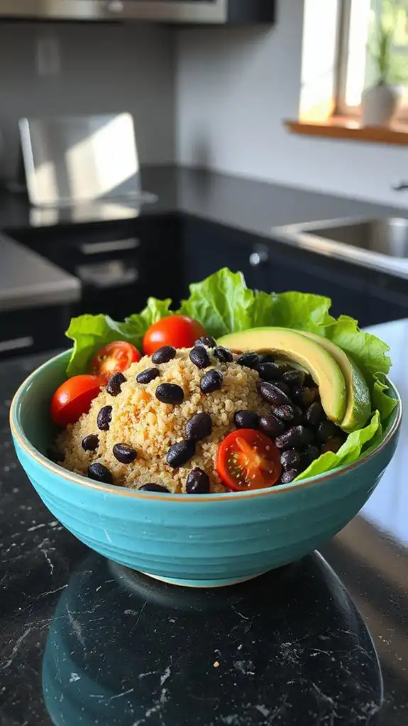 taco inspired healthy meal bowl