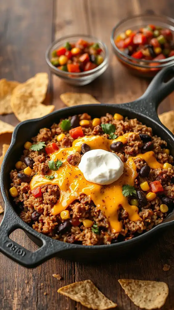taco inspired rice bake
