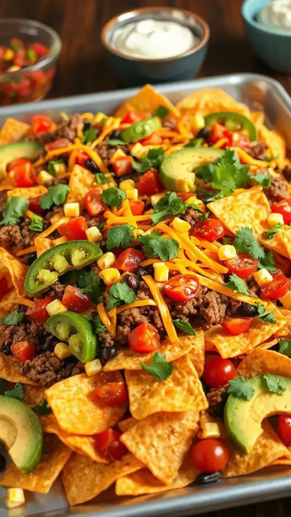 taco inspired sheet pan nachos