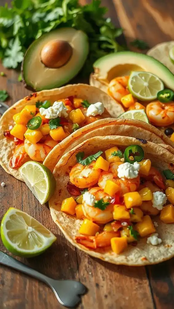 taco night with shrimp