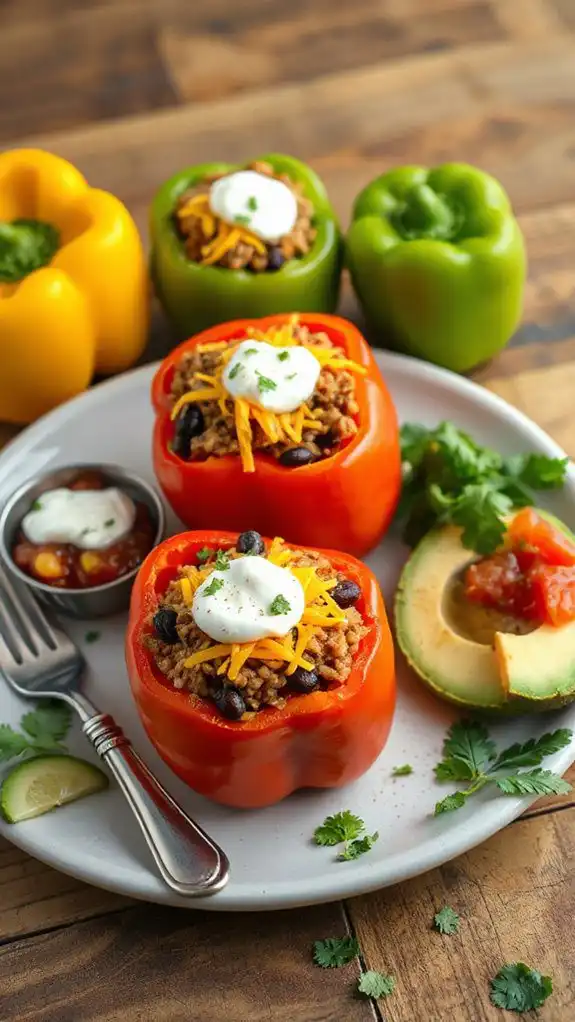 tacos in bell peppers tacos in bell peppers