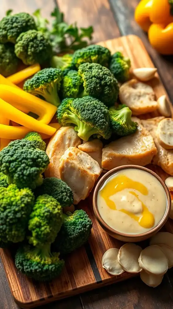 tahini chicken broccoli stir fry