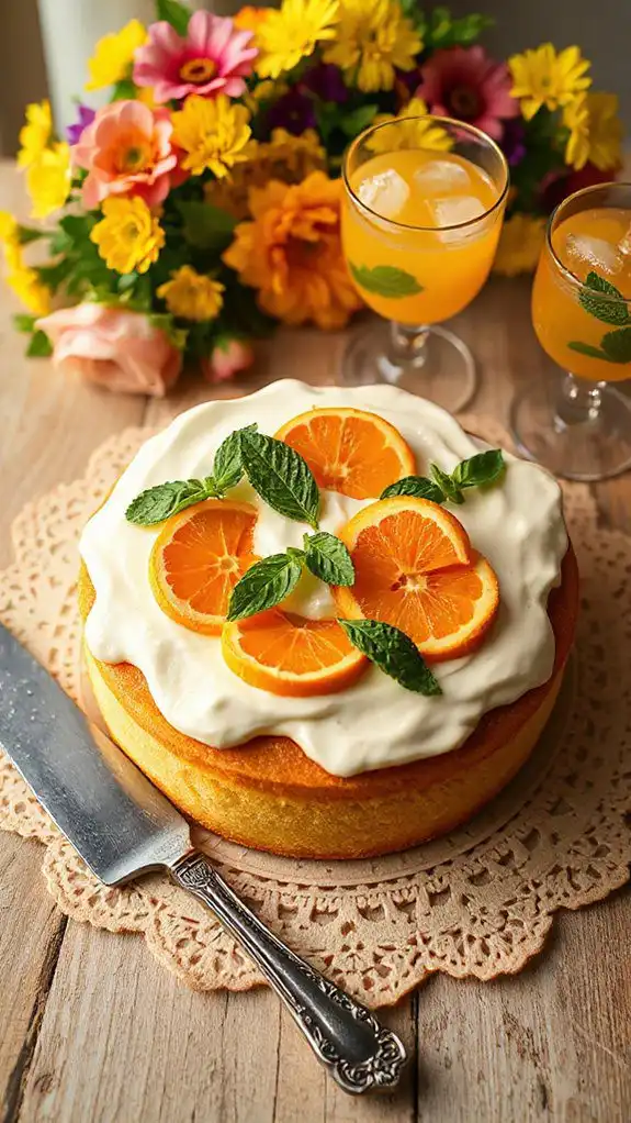tangerine flavored dessert cake