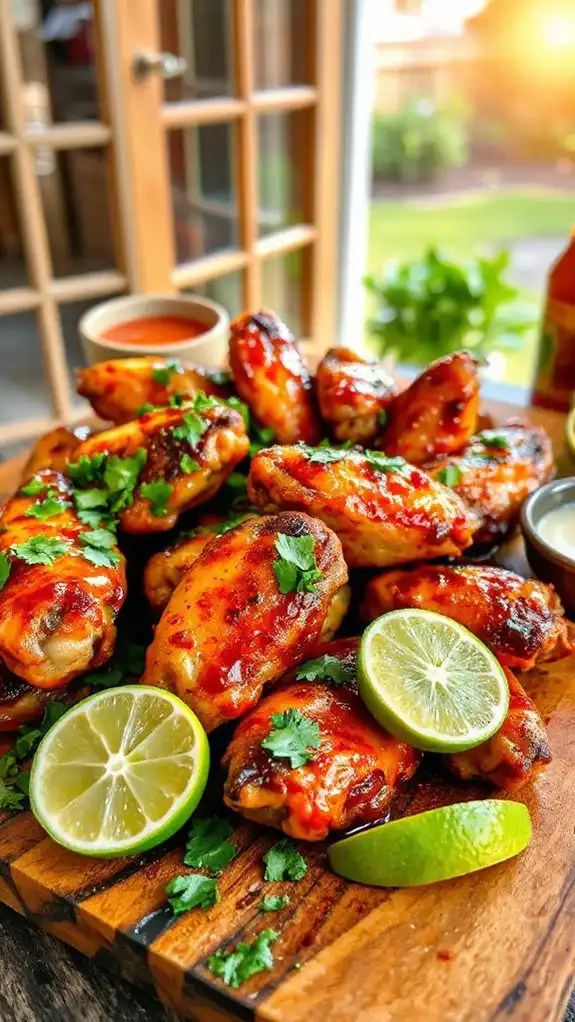 tangy and spicy wings