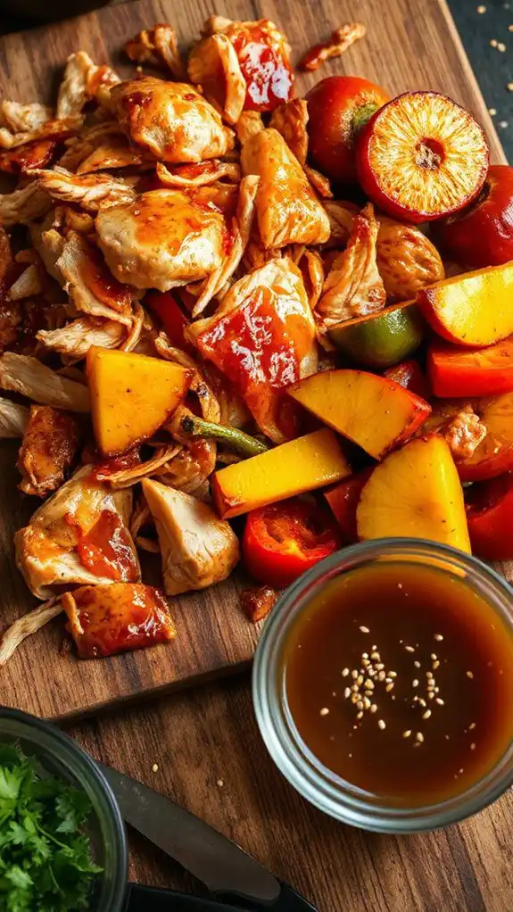 tangy chicken stir fry dish
