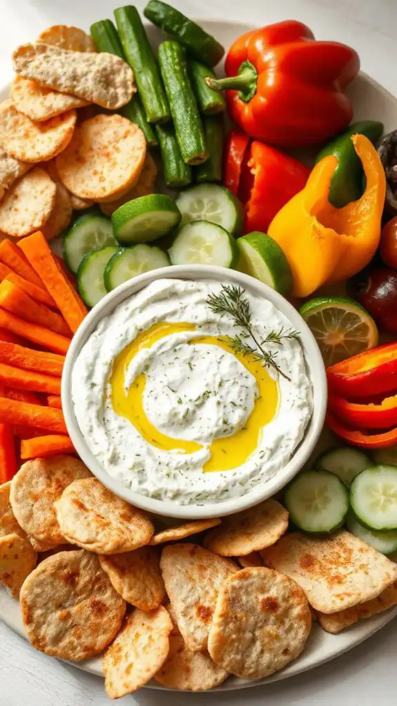 tangy feta lemon dip