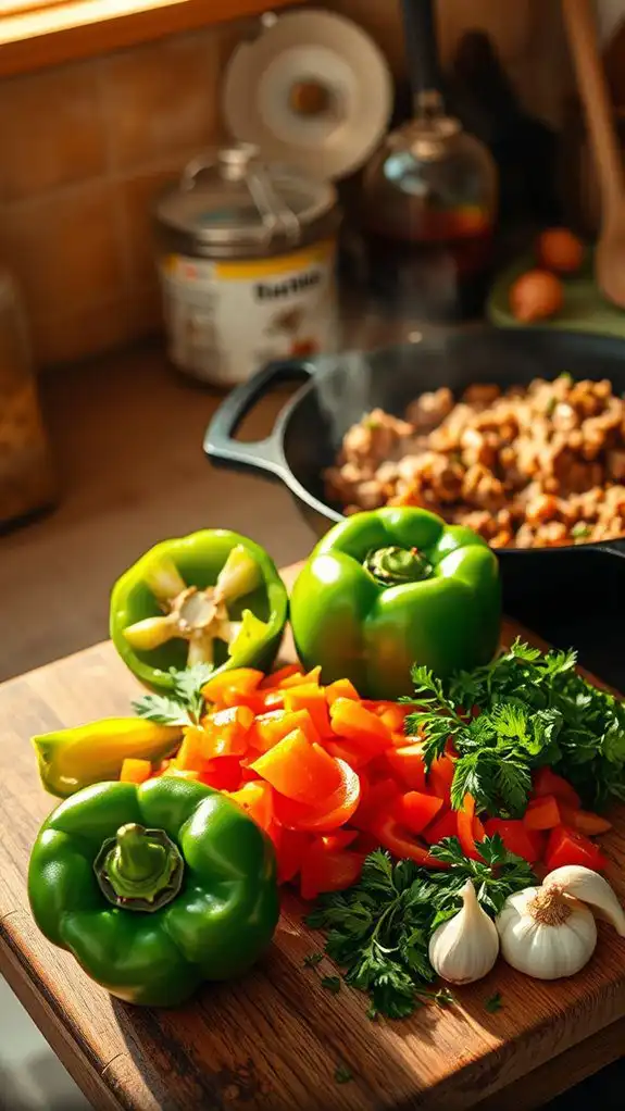 tasty bell peppers filled