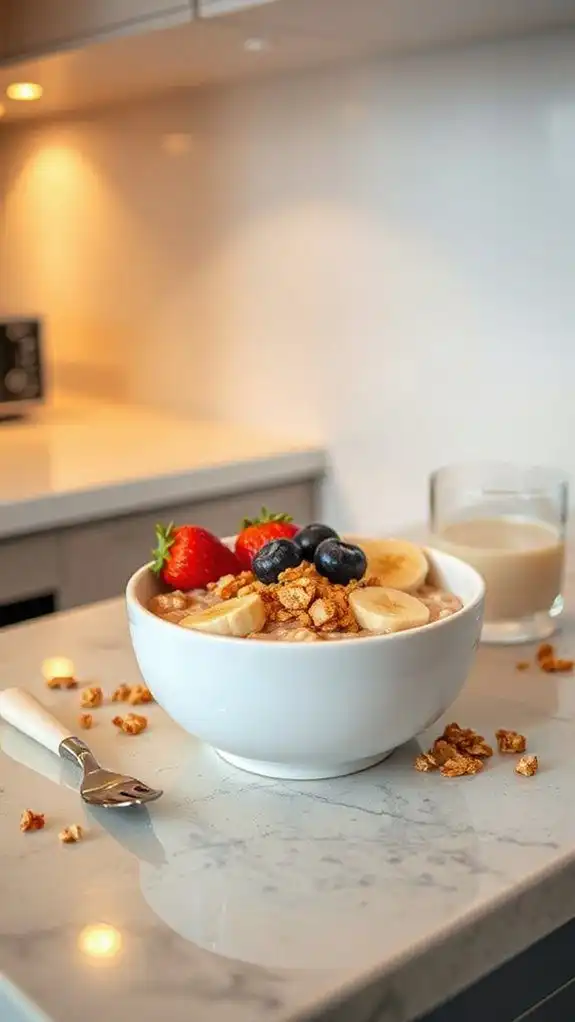 tasty oatmeal with toppings