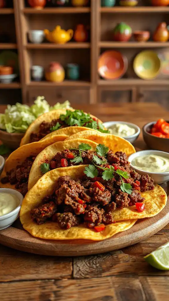tasty spicy beef tacos