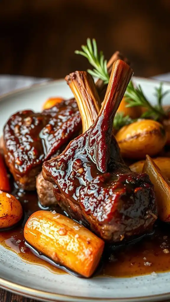 tender rosemary lamb shanks