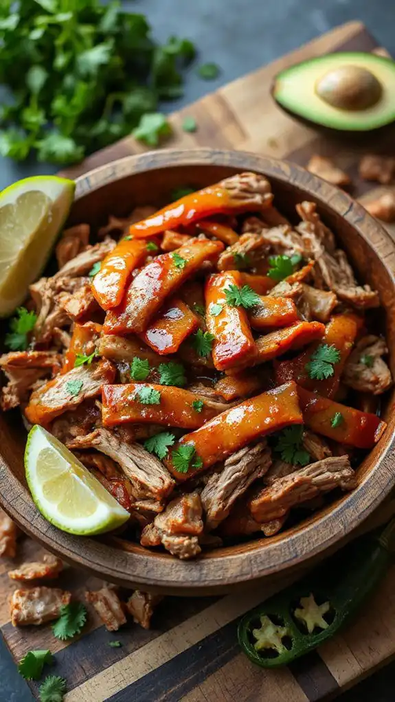 tender slow cooked pulled pork