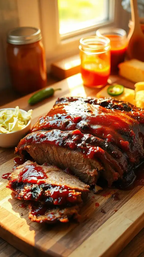 tender smoked beef brisket