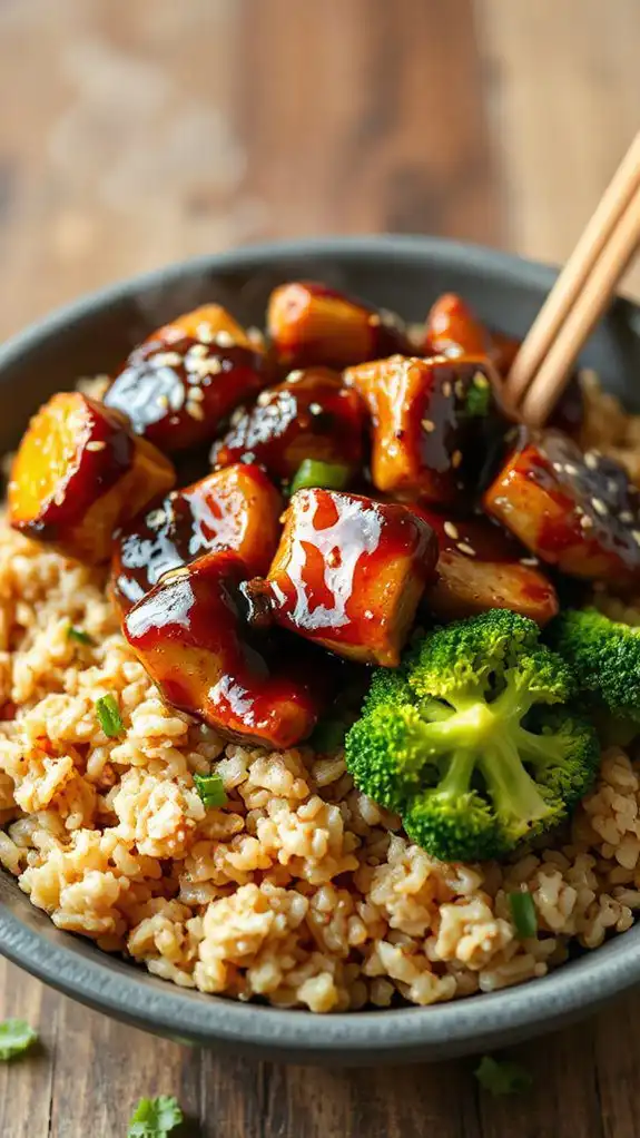 teriyaki chicken and rice