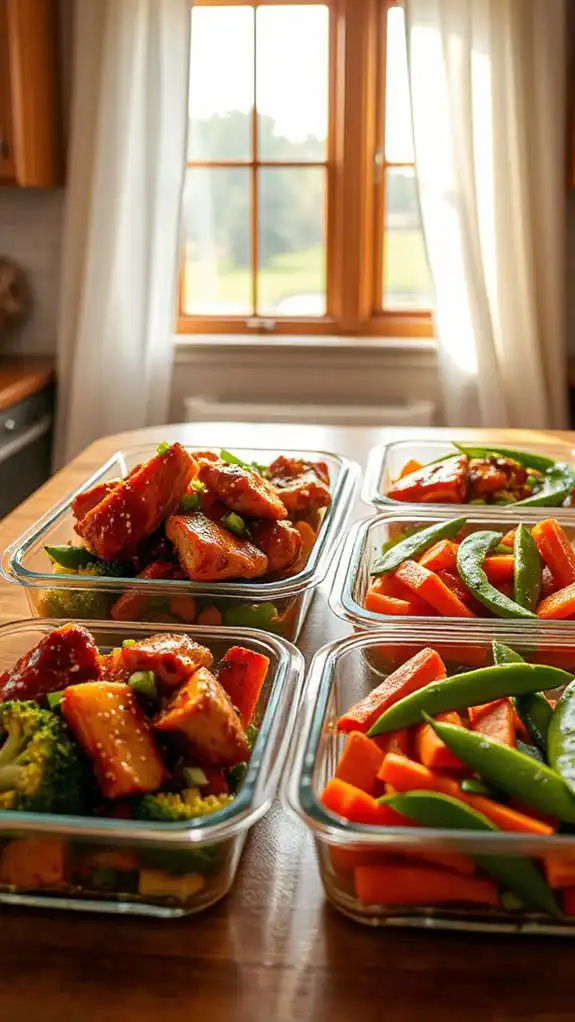 teriyaki chicken and vegetables