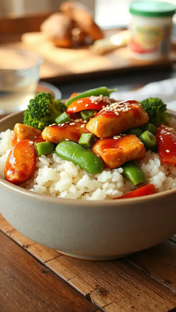 teriyaki chicken over rice