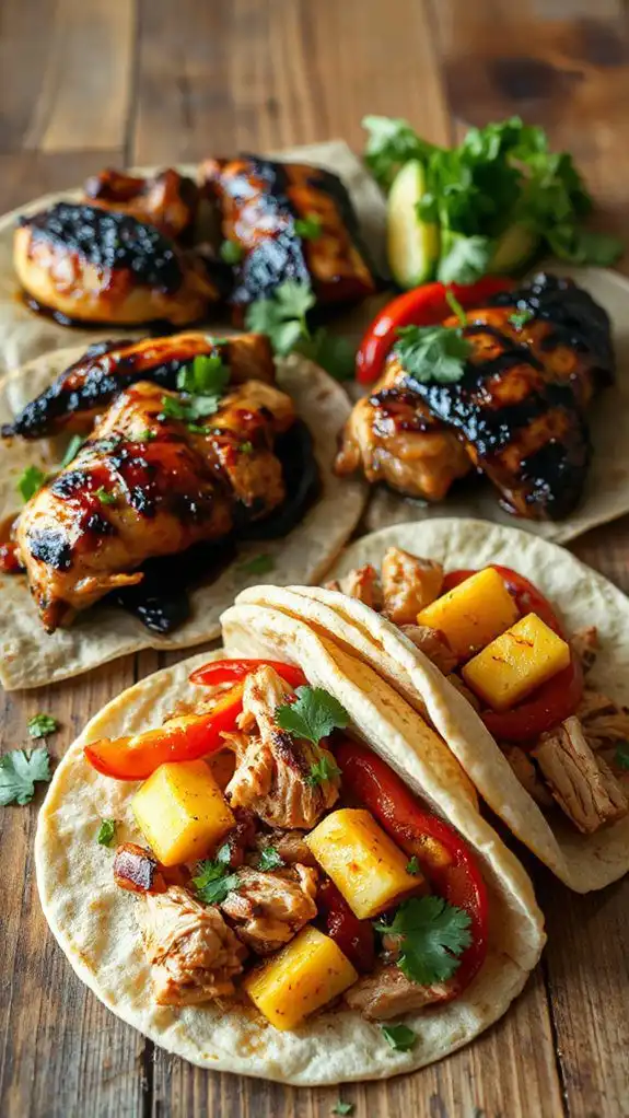 teriyaki chicken pineapple wrap