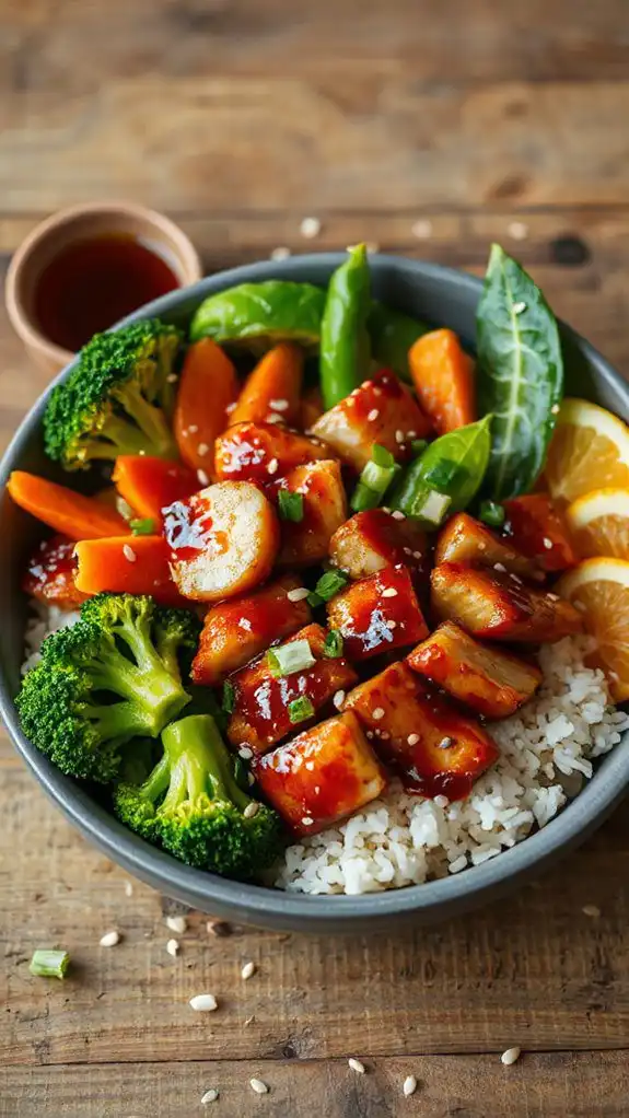 teriyaki chicken rice bowls