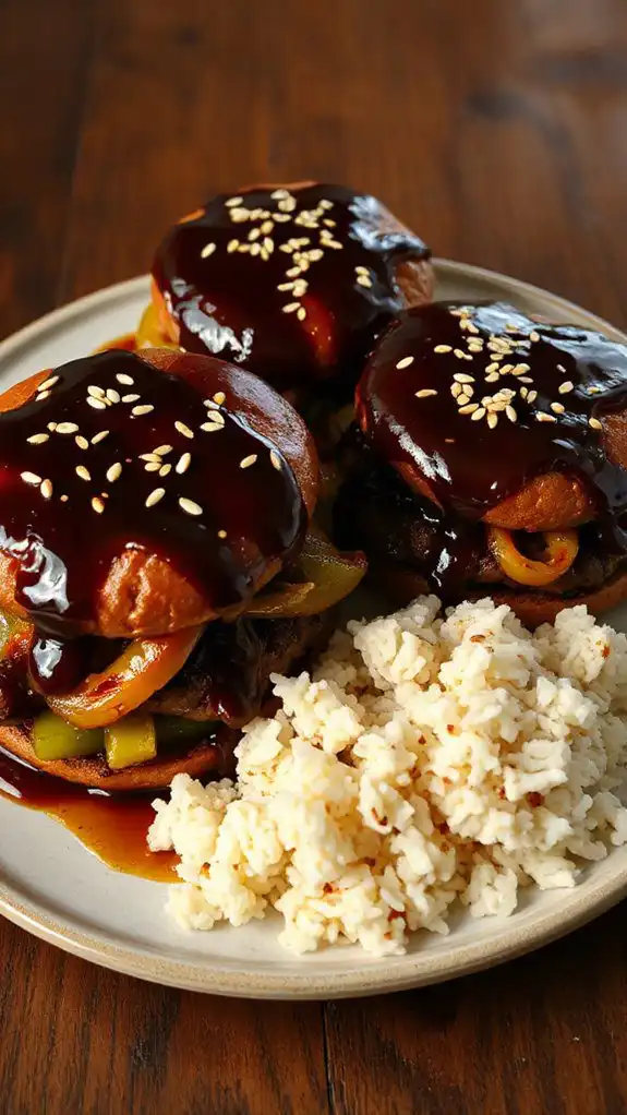 teriyaki glazed hamburger recipe