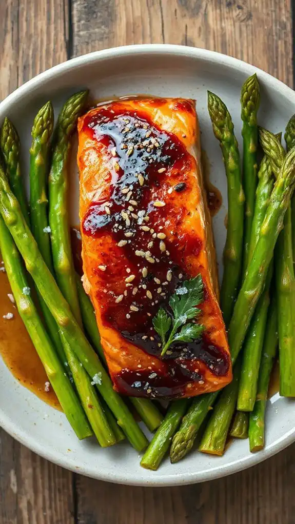 teriyaki salmon and asparagus