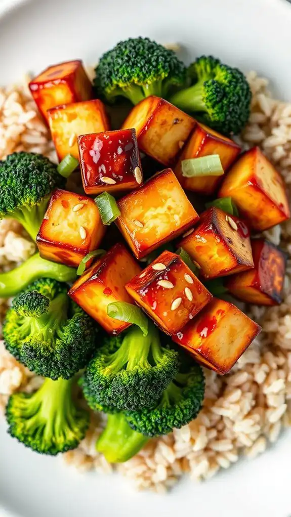 teriyaki tofu with broccoli teriyaki tofu with broccoli