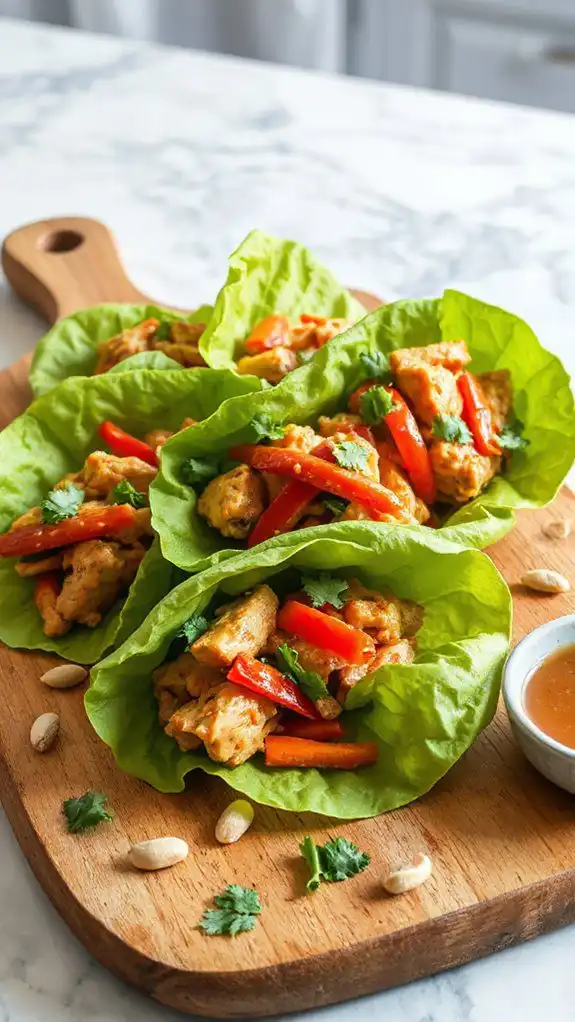 thai chicken lettuce wraps