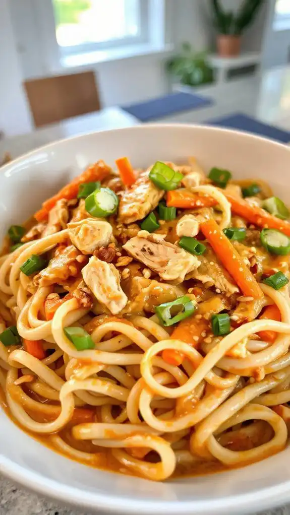 thai chicken peanut noodles thai chicken peanut noodles
