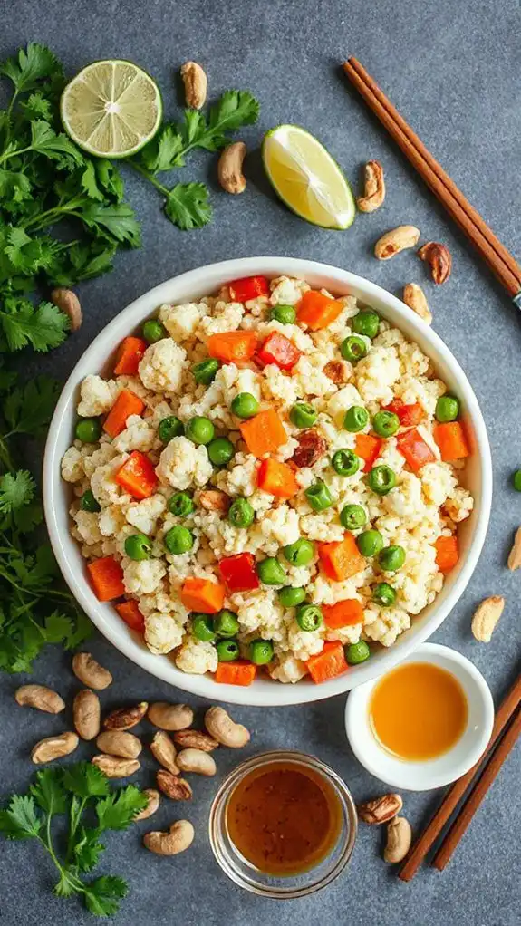 thai inspired cauliflower rice