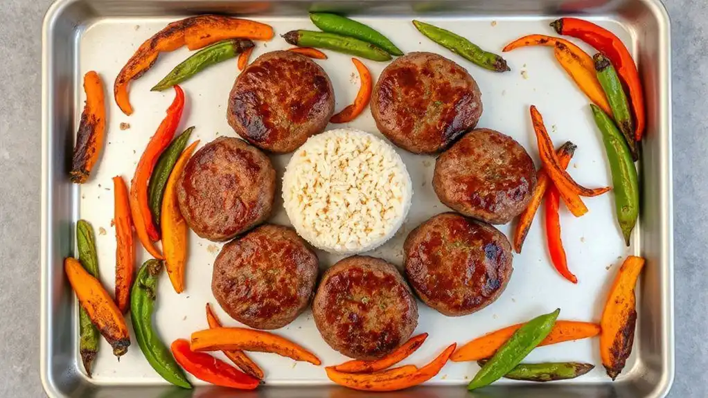 thai inspired hamburger dish
